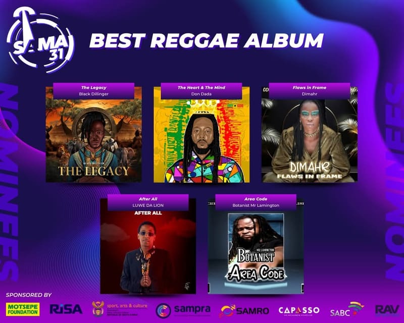 SAMA 31 Announces Best Reggae Album Nominees - Roots, Riddims, and Recognition.