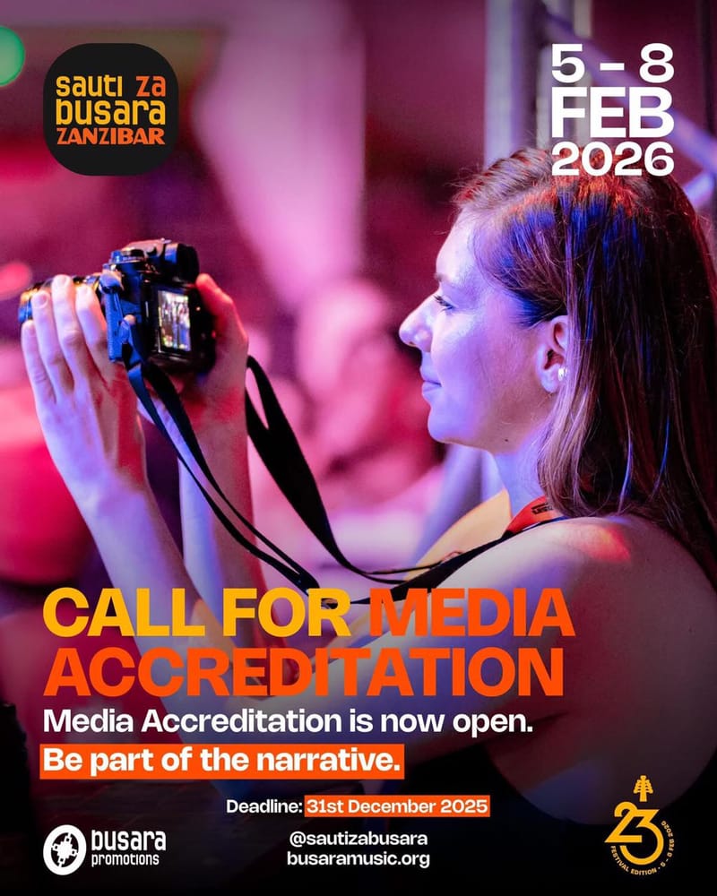 Call For Media Accreditation: Sauti za Busara 2026