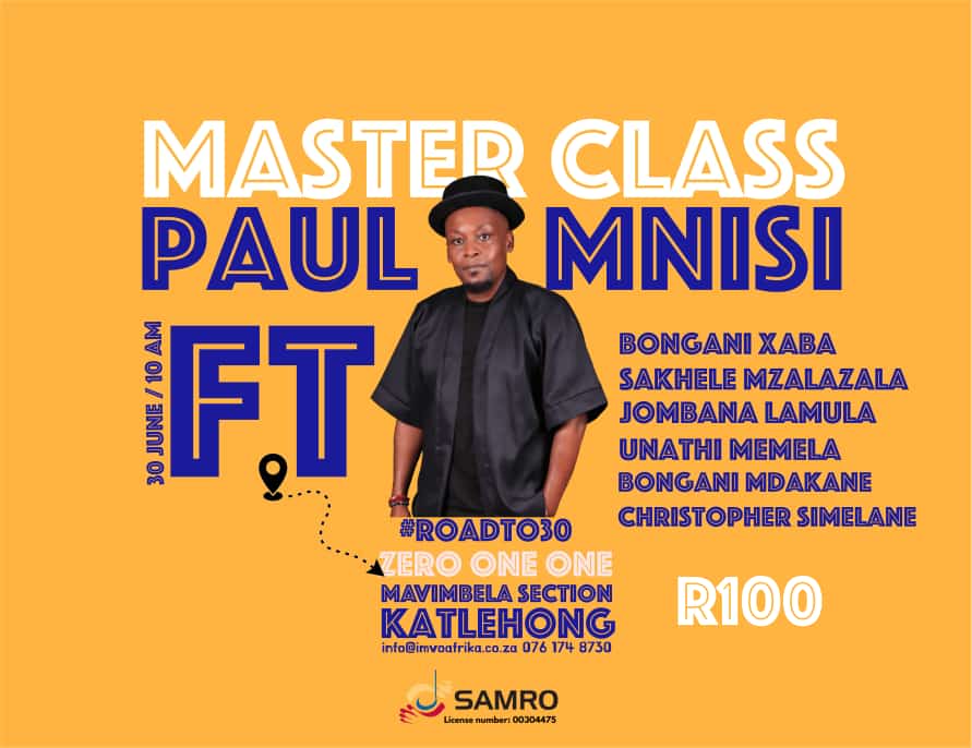 Paul Mnisi Masterclass poster