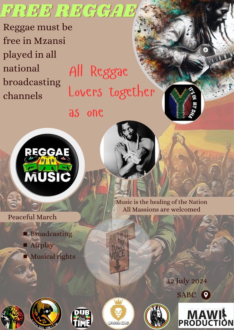 Reggae march poster to SABC
