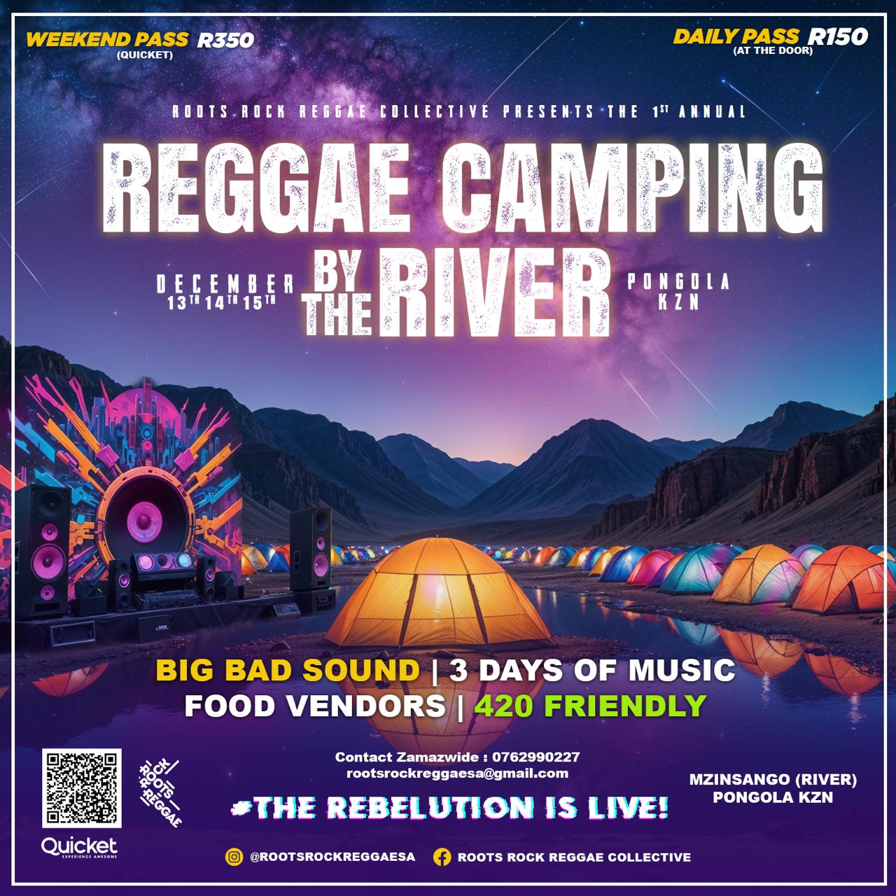 Roots Rock Collective & LNT Sound Presents: Reggae Camping By The River