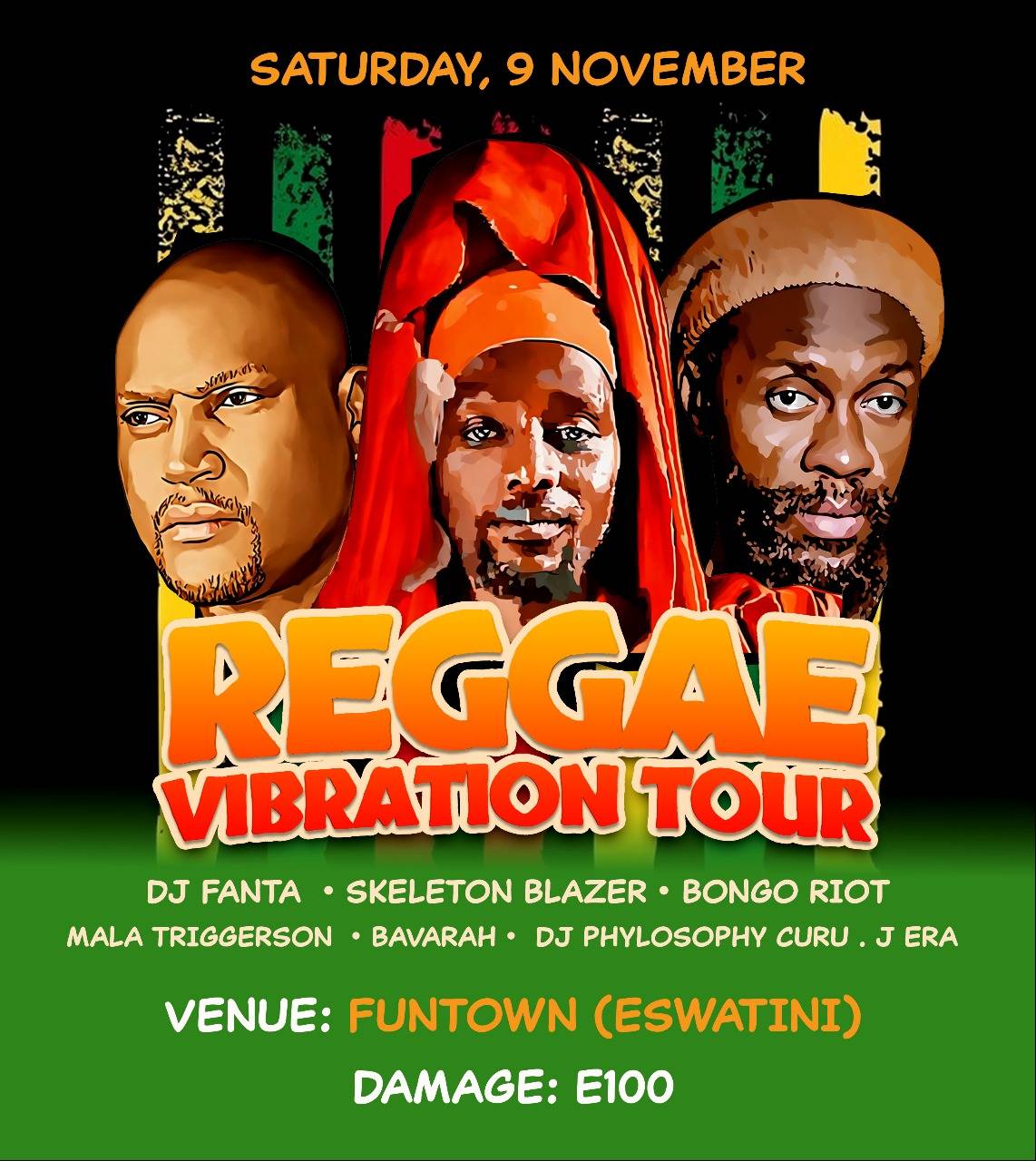 reggae vibrations tour Eswatini