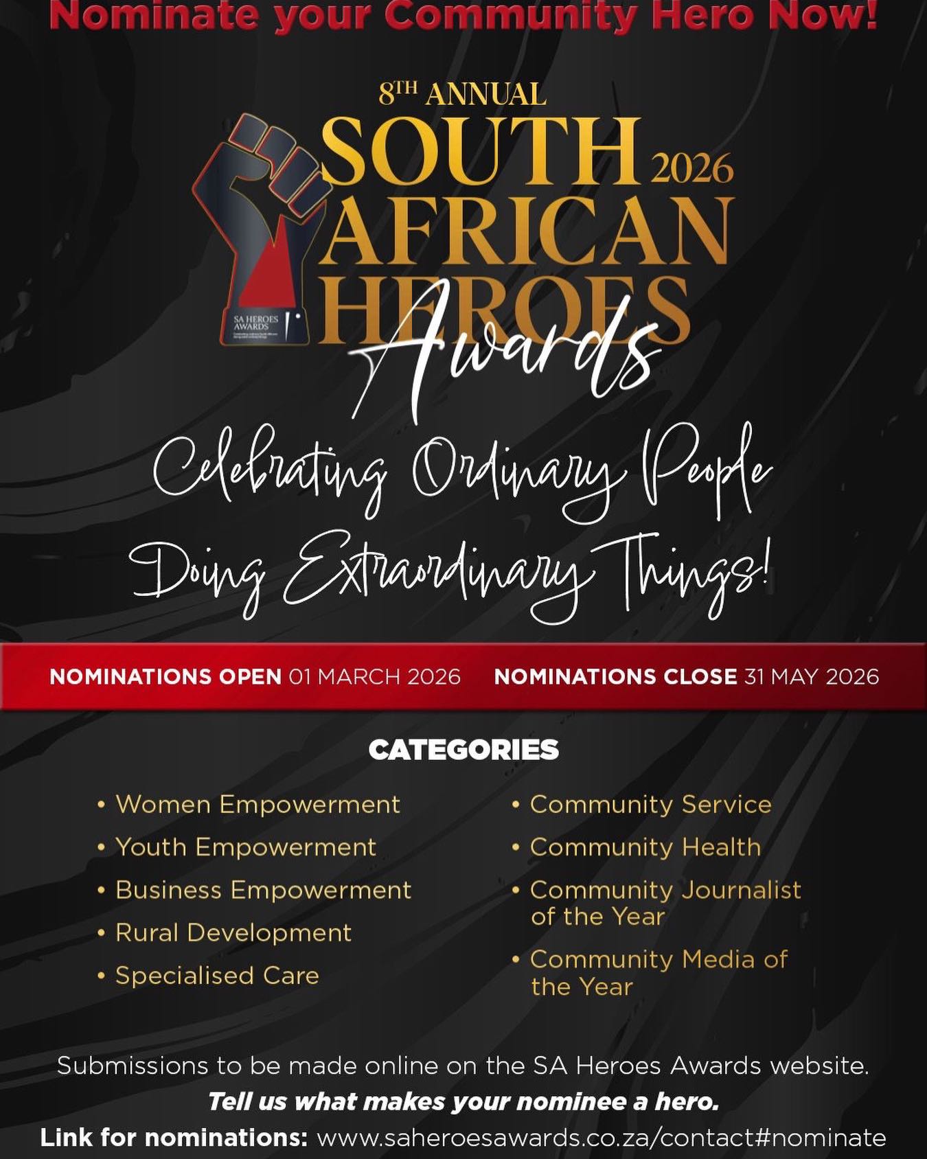 South African Heroes Awards 2026