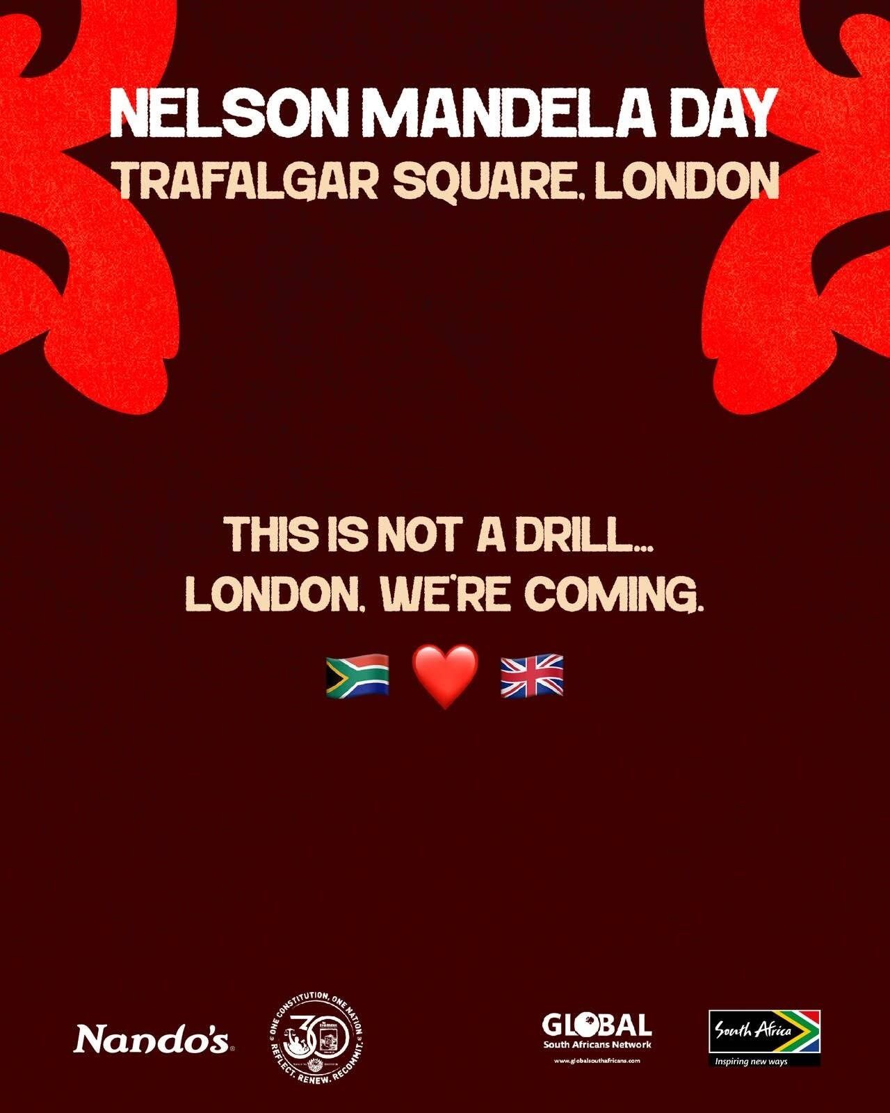 South Africa Takes Centre Stage At Trafalgar Square, London For Nelson Mandela Day Concert