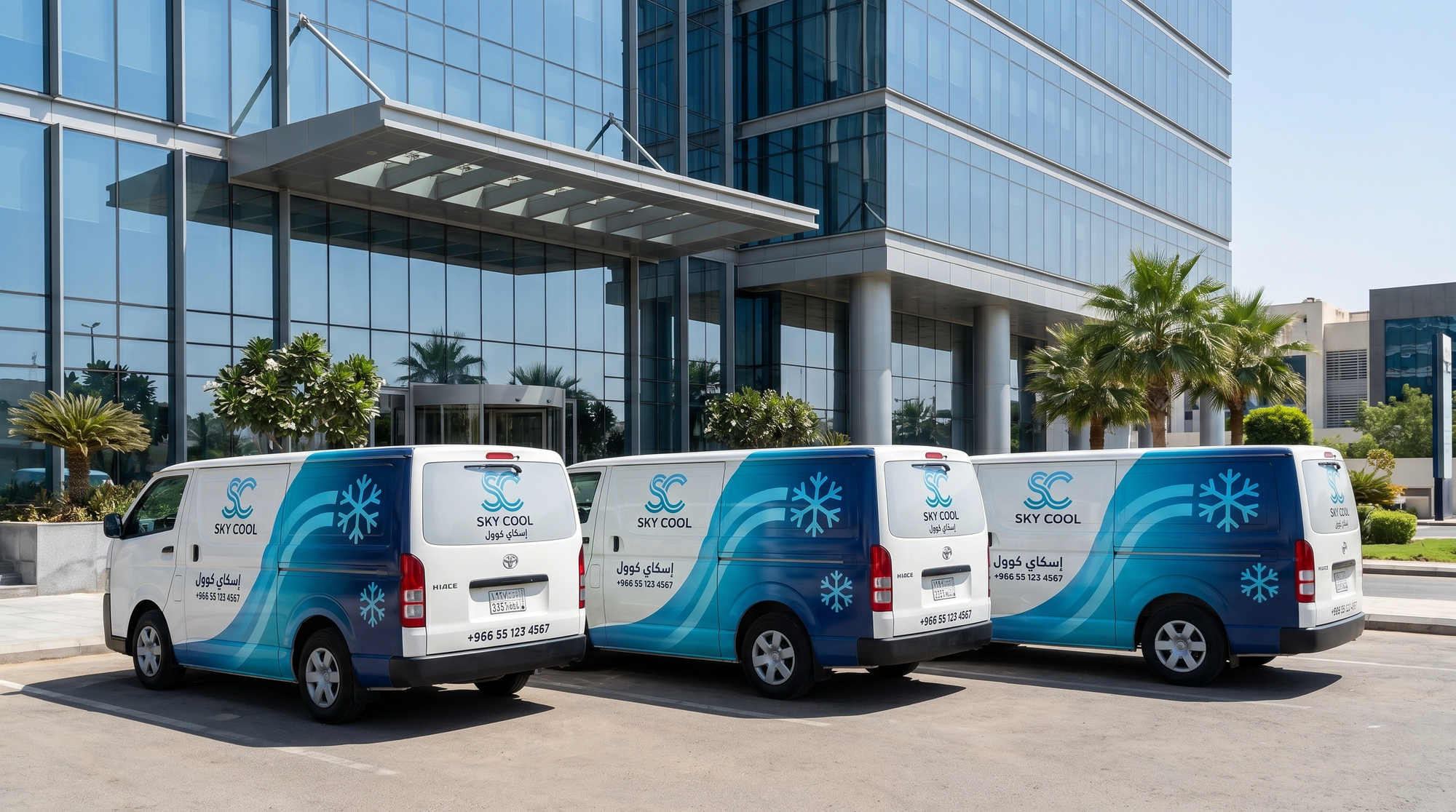 سيارات الخدمة في إسكاي كوول - تنظف مكيفات ودكت مكيفات بجدة