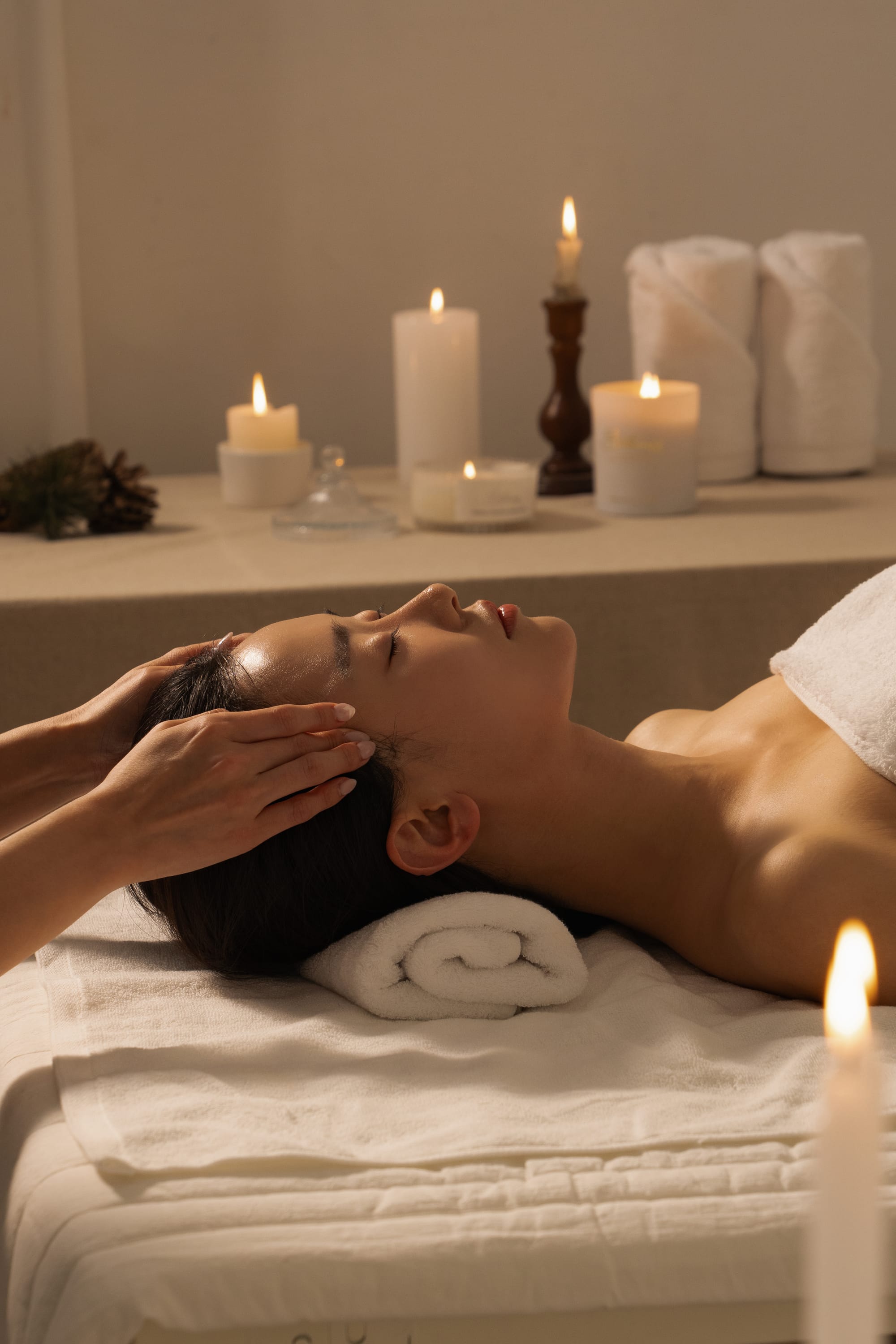 Warme Kerzen Massage