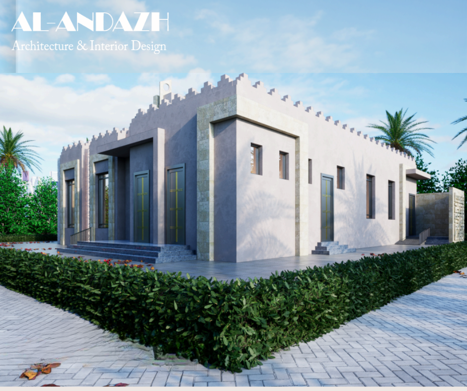 تصميم معمار مسجد عصري وفق الكود البناء السعودي يدمج النجدي مع العمارة الحديثة