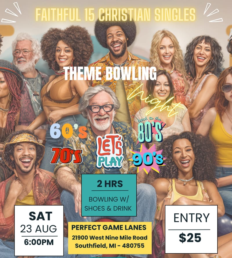 Christian Singles Themed 60s-90s Bowling Night