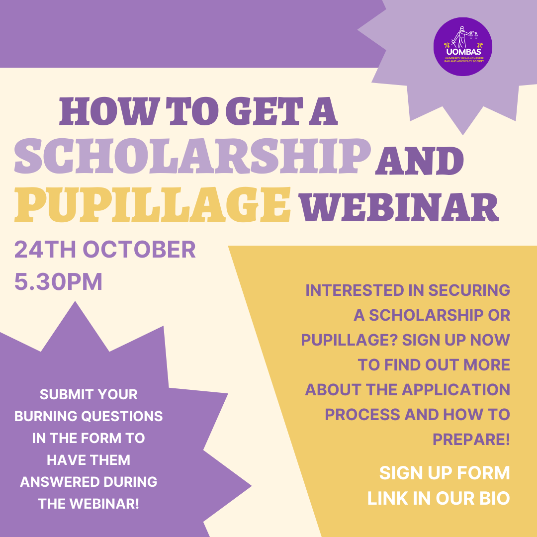 Scholarship and Pupillage Webinar Recording