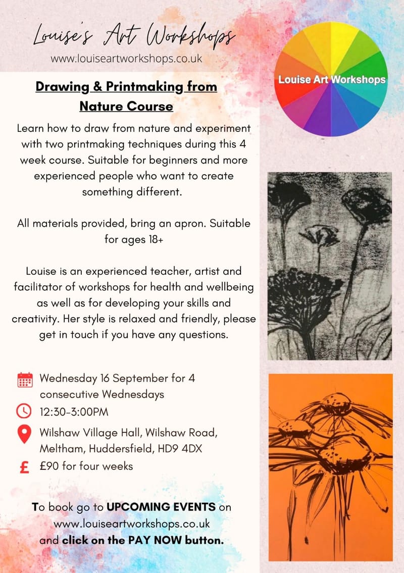 Drawing and Printing from Nature course