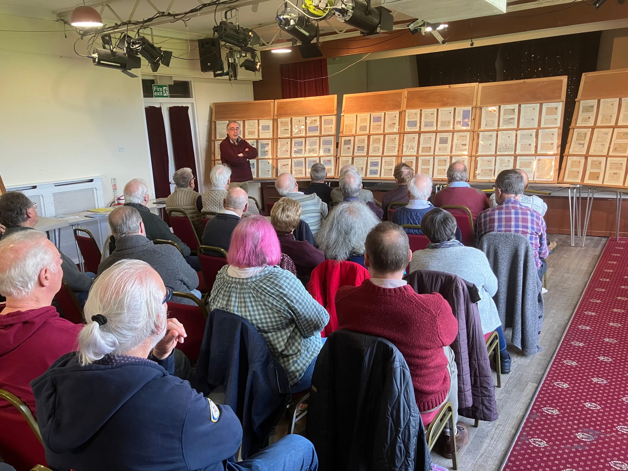 Simon Richards showing his West Indies Maritime Mail