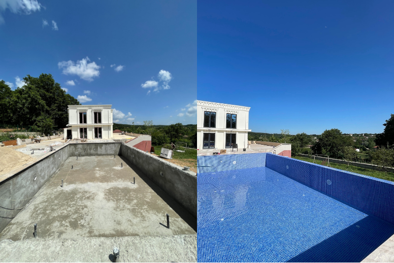 12x6 Stahlbeton-Infinity-Pool-Konstruktion Mehmet Ali Bey Kırklareli Center