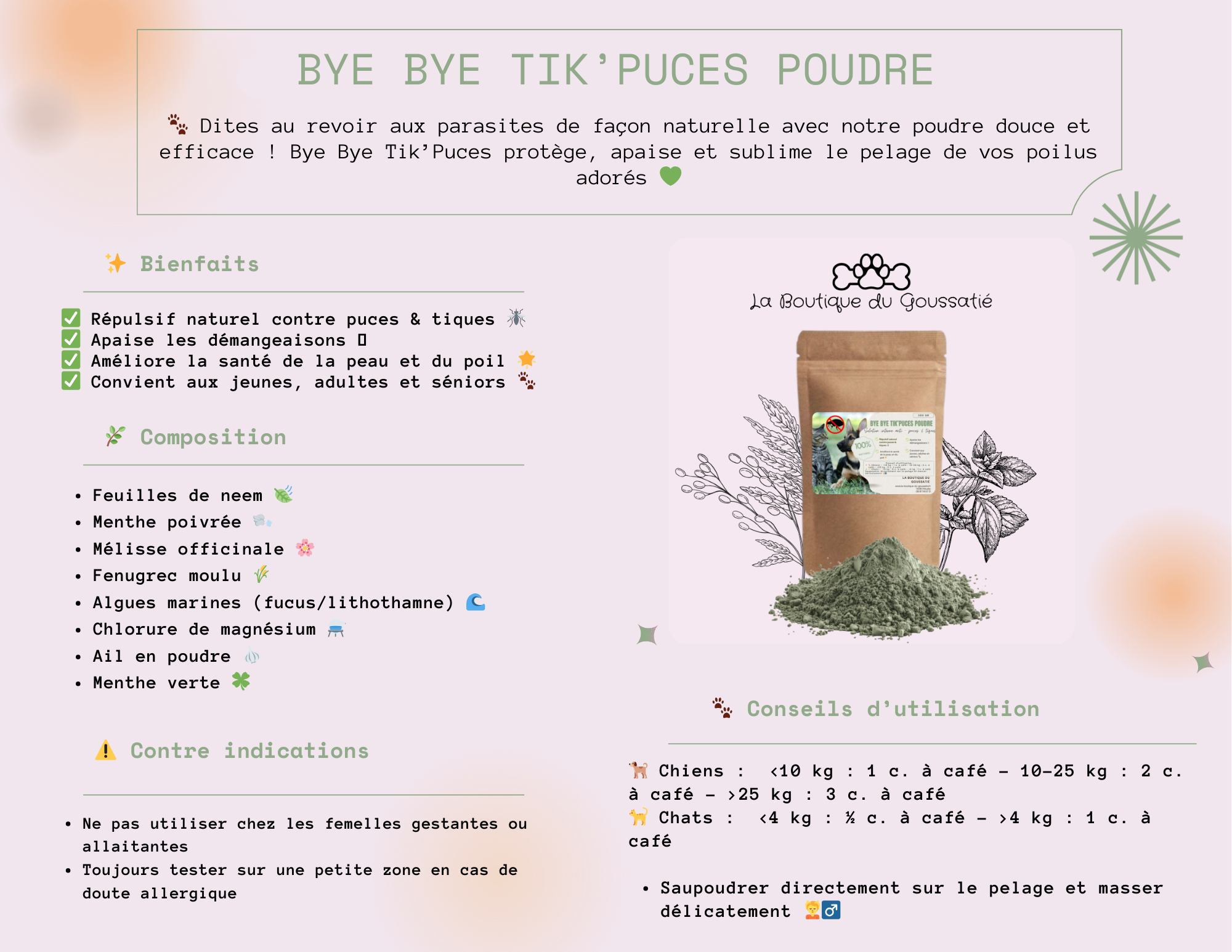 Bye Bye Tik’Puces Poudre