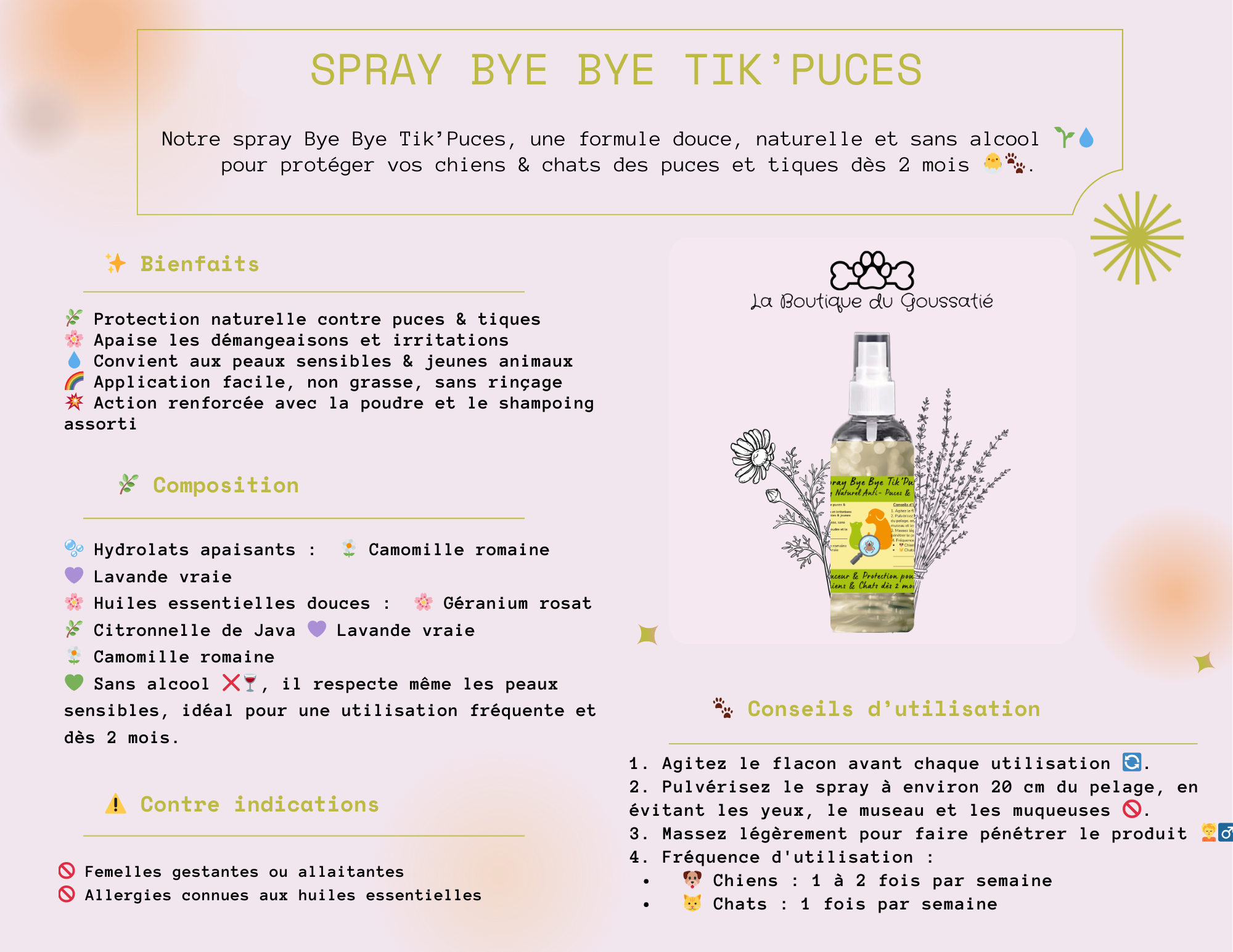 Spray Bye Bye Tik’Puces