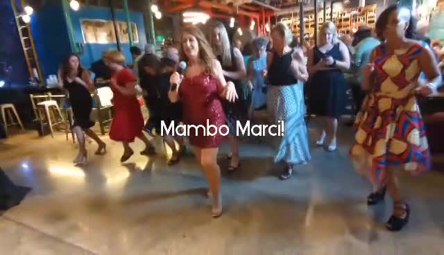 Teaching salsa at a wedding in Detroit