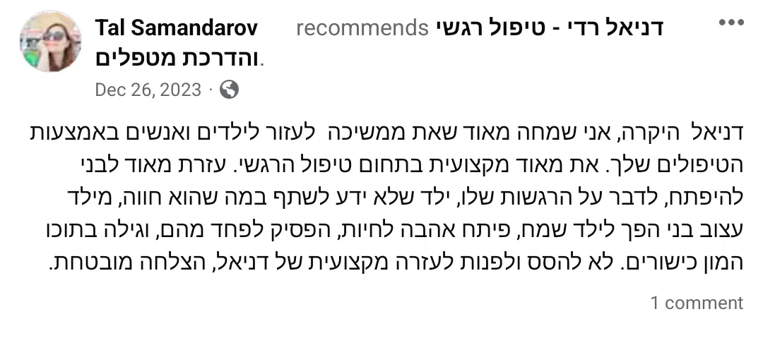 המלצות דניאל רדי