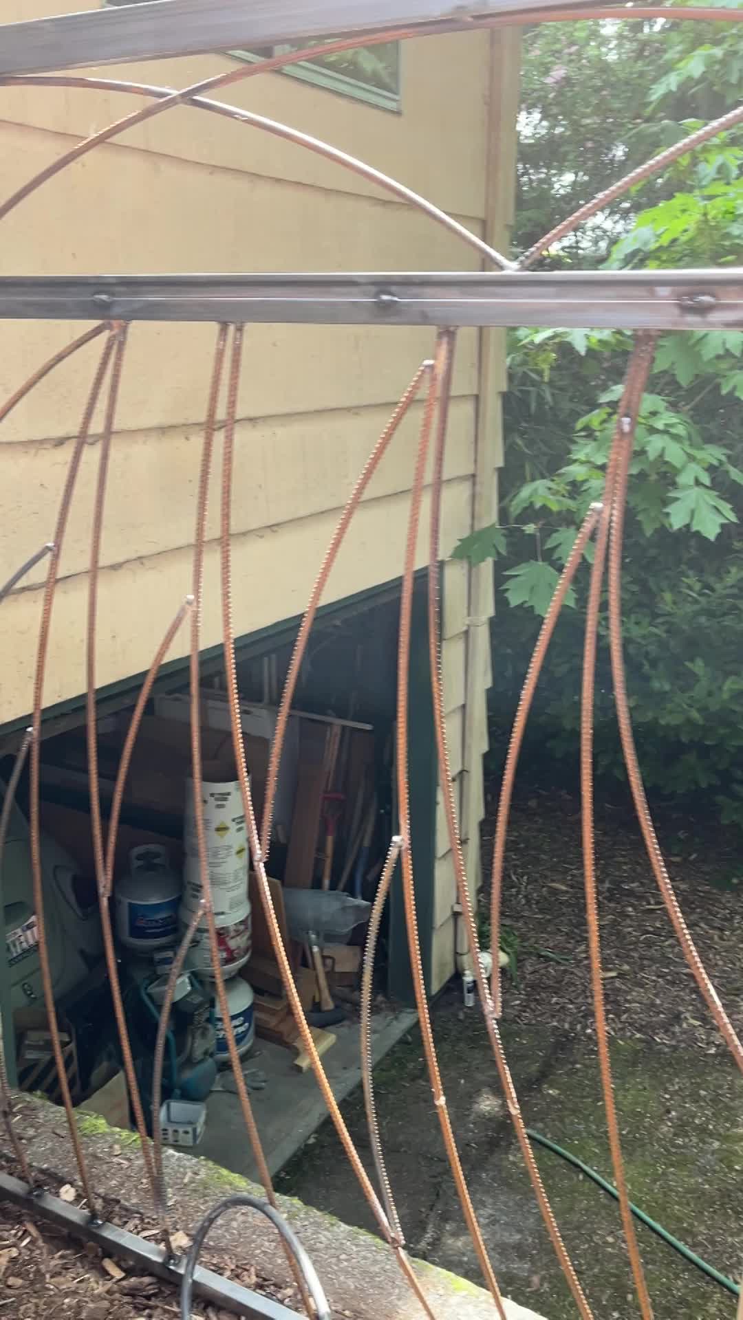 Steel Fence panels and retaining wall 