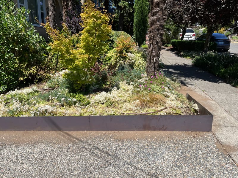 Steel Fence panels and retaining wall 