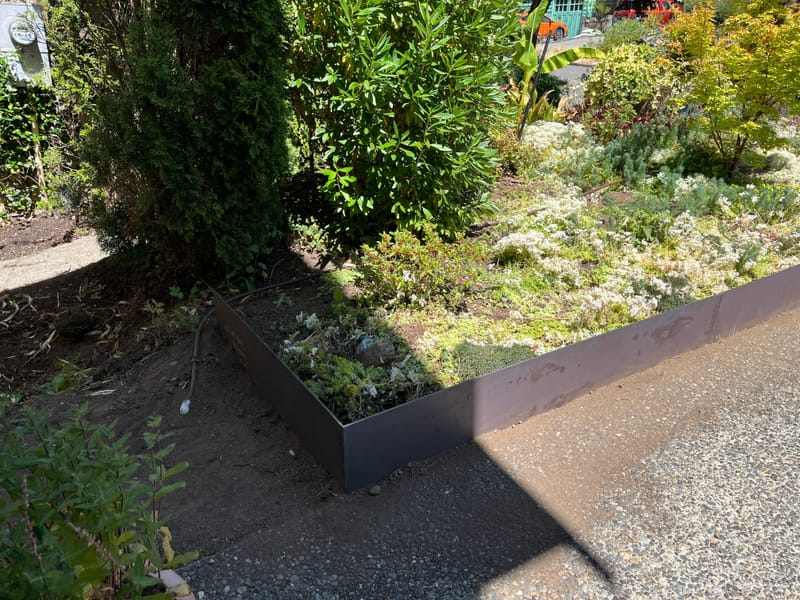 Steel Fence panels and retaining wall 