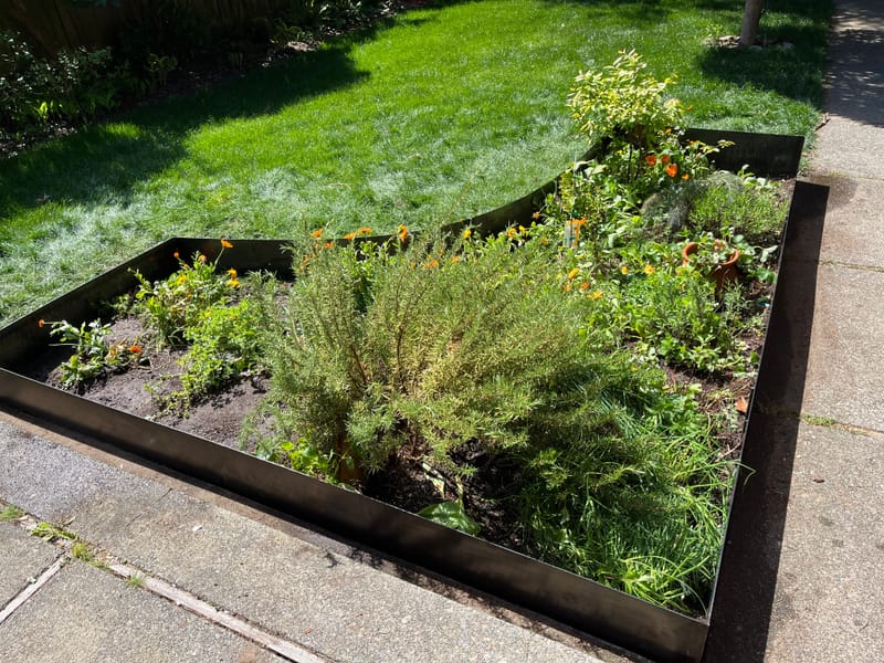 Steel Fence panels and retaining wall 