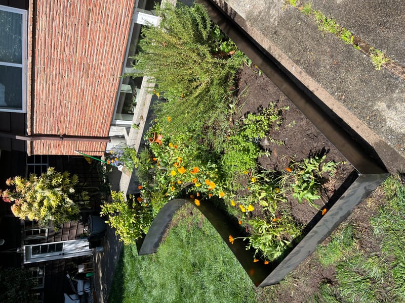 Steel Fence panels and retaining wall 