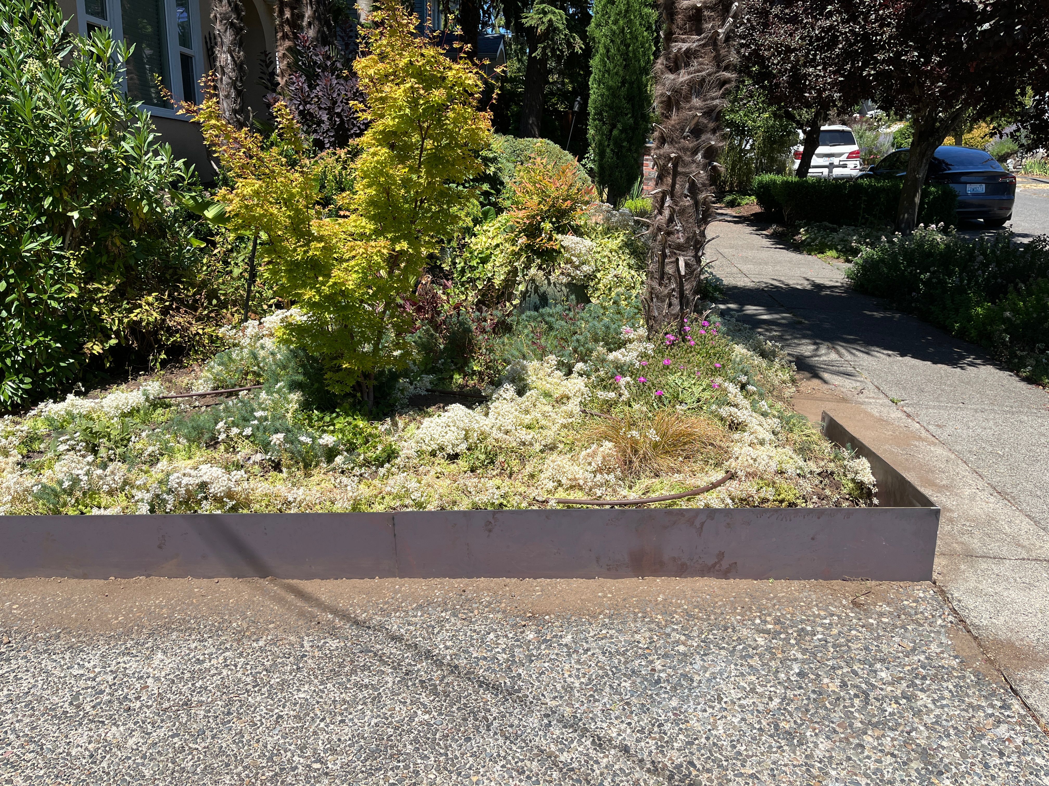 Paneles de valla de acero y muro de contención