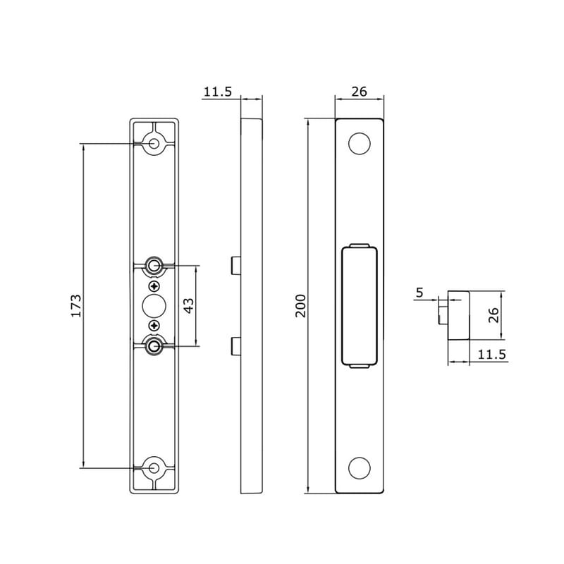 SLIDING DUMMY LEVER METRO HANDLE