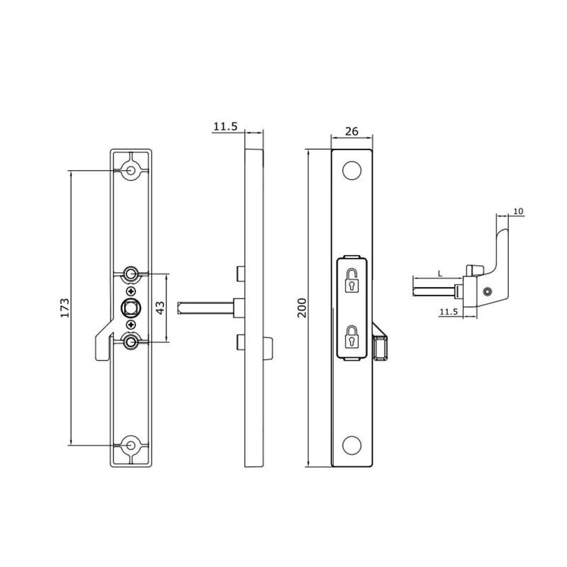 SLIDING LEVER METRO HANDLE