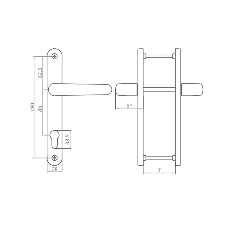 Casement Door Handle HD 22T