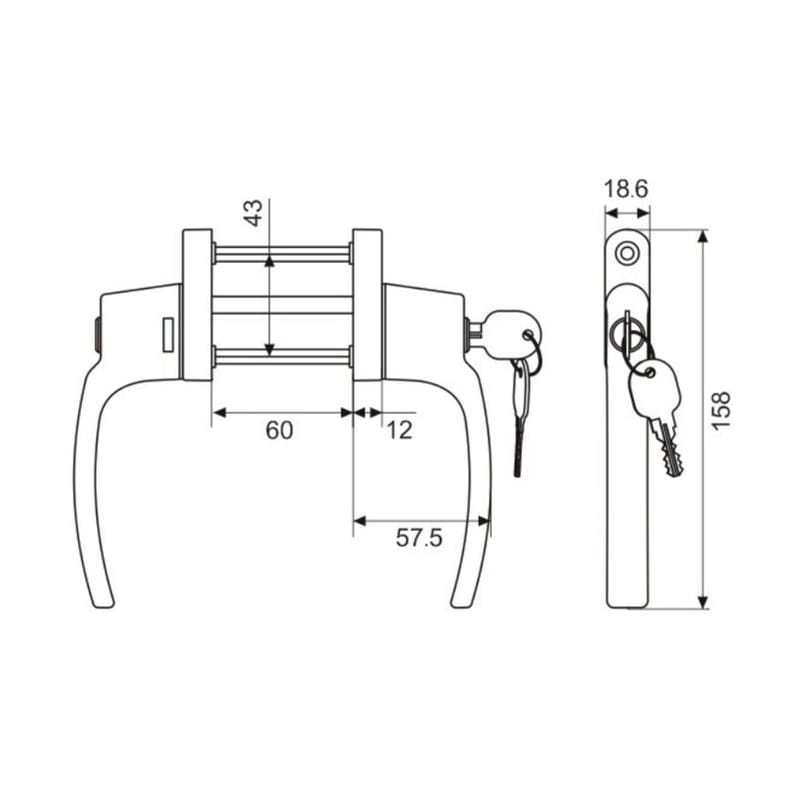 Casement Door Handle HD 41