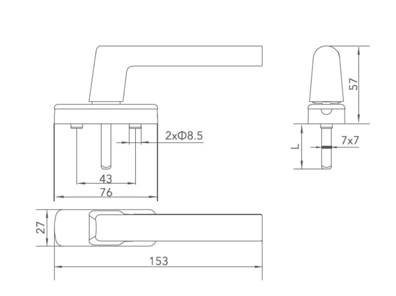 SLIDING DOOR HANDLE SL 92