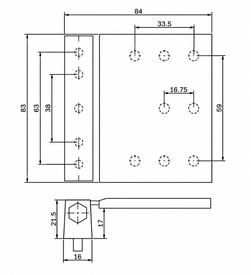  Flat Hinge BH 13