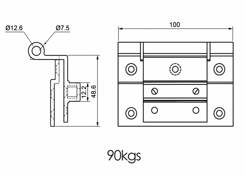 Concealed Window Sash Hinge BH 19