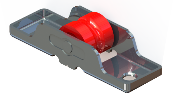 SINGLE WHEEL GROOVE NYLON ROLLER SR 21PVC-14