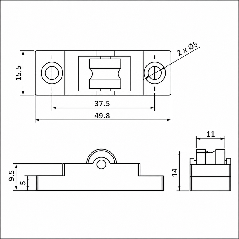 SINGLE WHEEL METAL ROLLER SR 21M