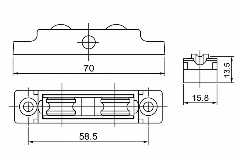 DOUBLE WHEEL METAL SWING ROLLER SR 23M