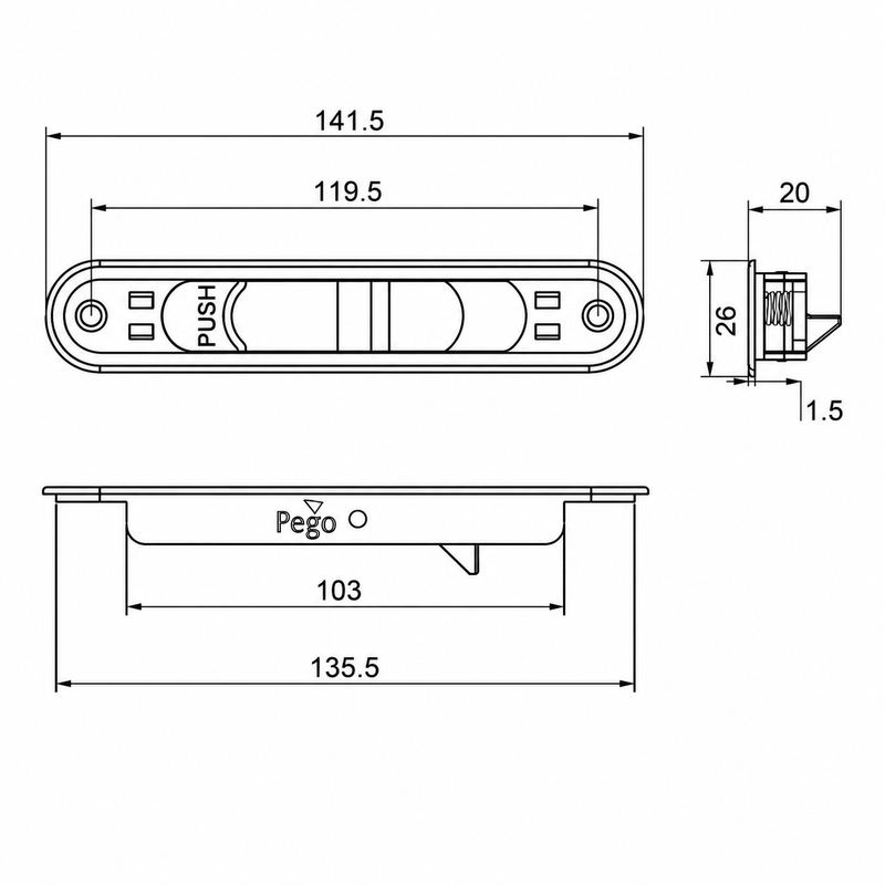 Sliding Touch Lock SL 42