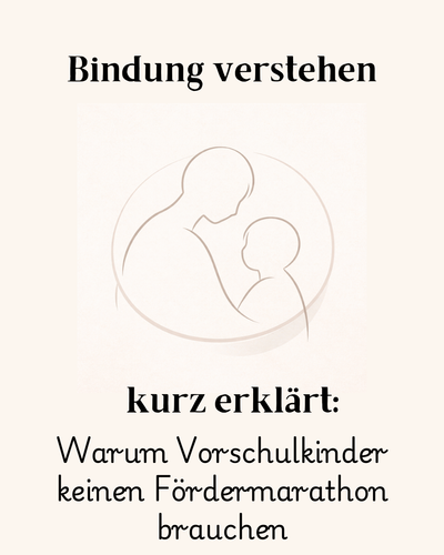 Warum Vorschulkinder keinen Fördermarathon brauchen