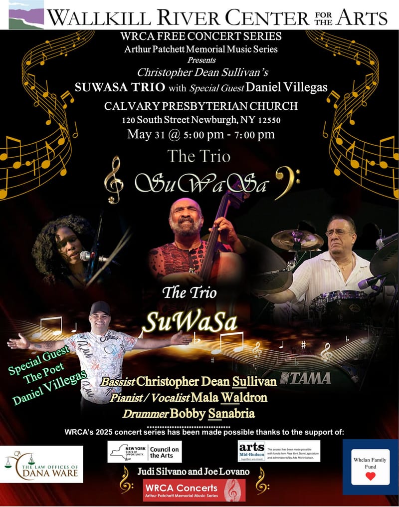 Wallkill River Center for the Arts:  Arthur Patchett Memorial Concert Music Series