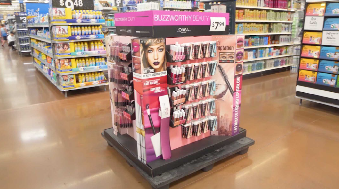 Pop-Up Beauty Stations • Pallet & Shelf Display • Influencer Pre-Awareness