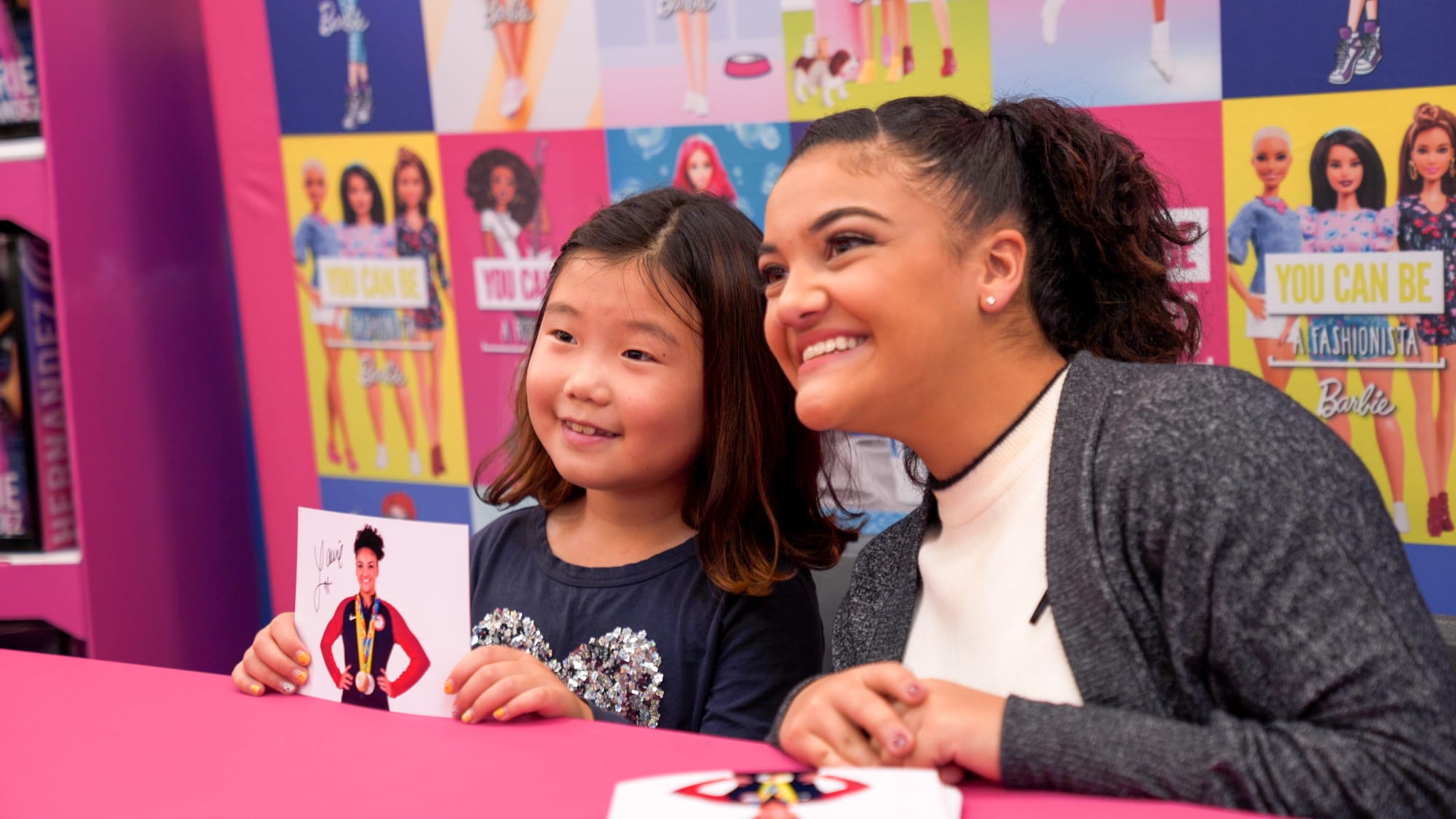 Tour launch with Laurie Hernandez as a centerpiece activation
