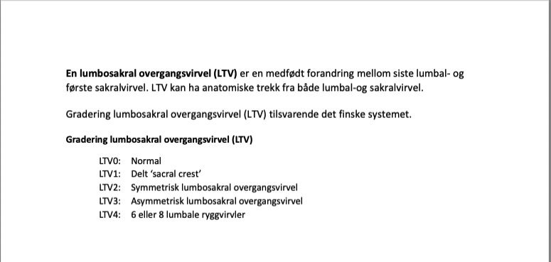 Gradering LTV røntgen