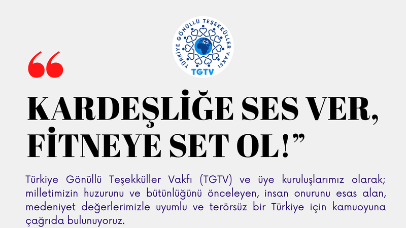 KARDEŞLİĞE SES VER, FİTNEYE SET OL!