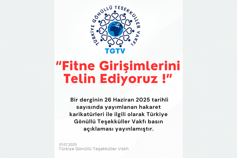 FİTNE GİRİŞİMLERİNİ TELİN EDİYORUZ!