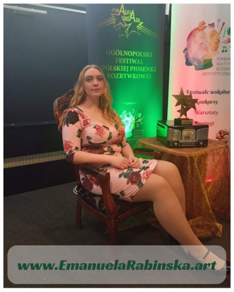 Emanuela Rabińska finalistka VII Ogólnopolskiego Festiwalu Polskiej Piosenki Rozrywkowej FIRAleja Gwiazd SCENA KOCJANA