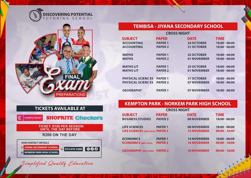 Grade 12 Final Exam Preparations