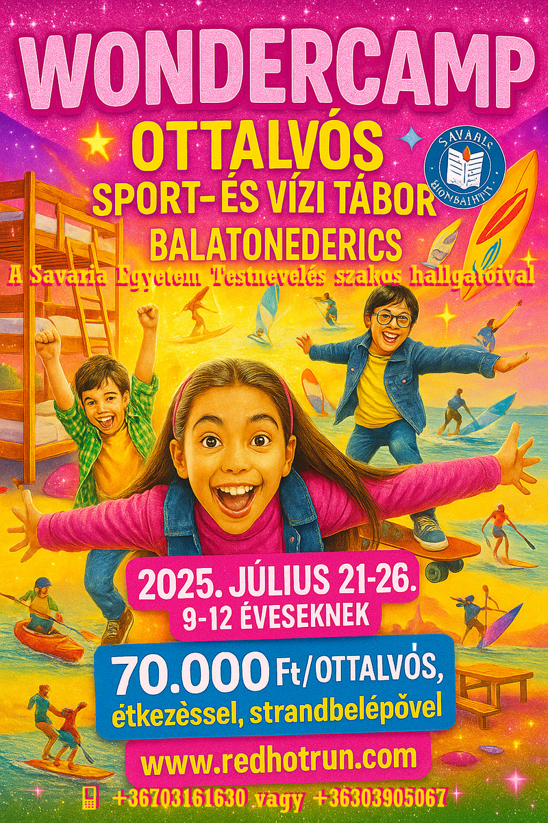 BETELT! 🌞 WONDERCAMP OTTALVÓS SPORT- ÉS VÍZI TÁBOR