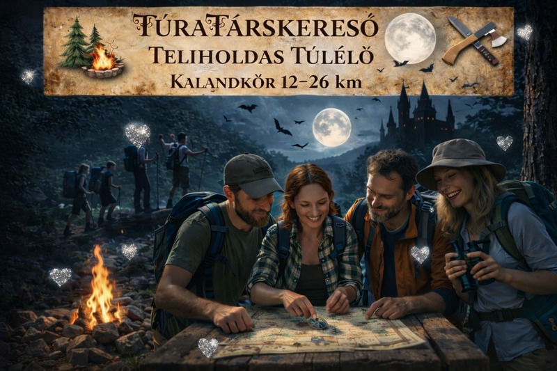 🌕NoPara!💫Teliholdas 💞 Túlélő Kalandkör 12–26 km
