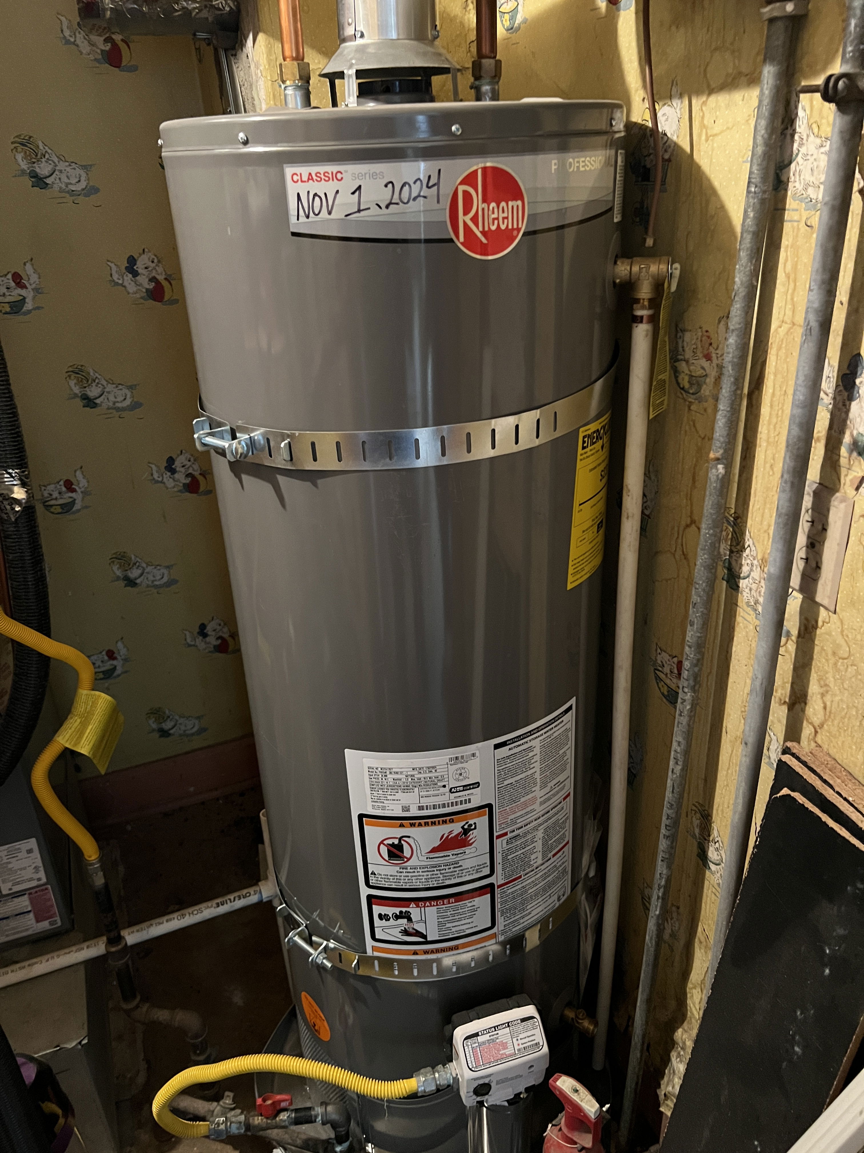 New water heater in a family home rental property 