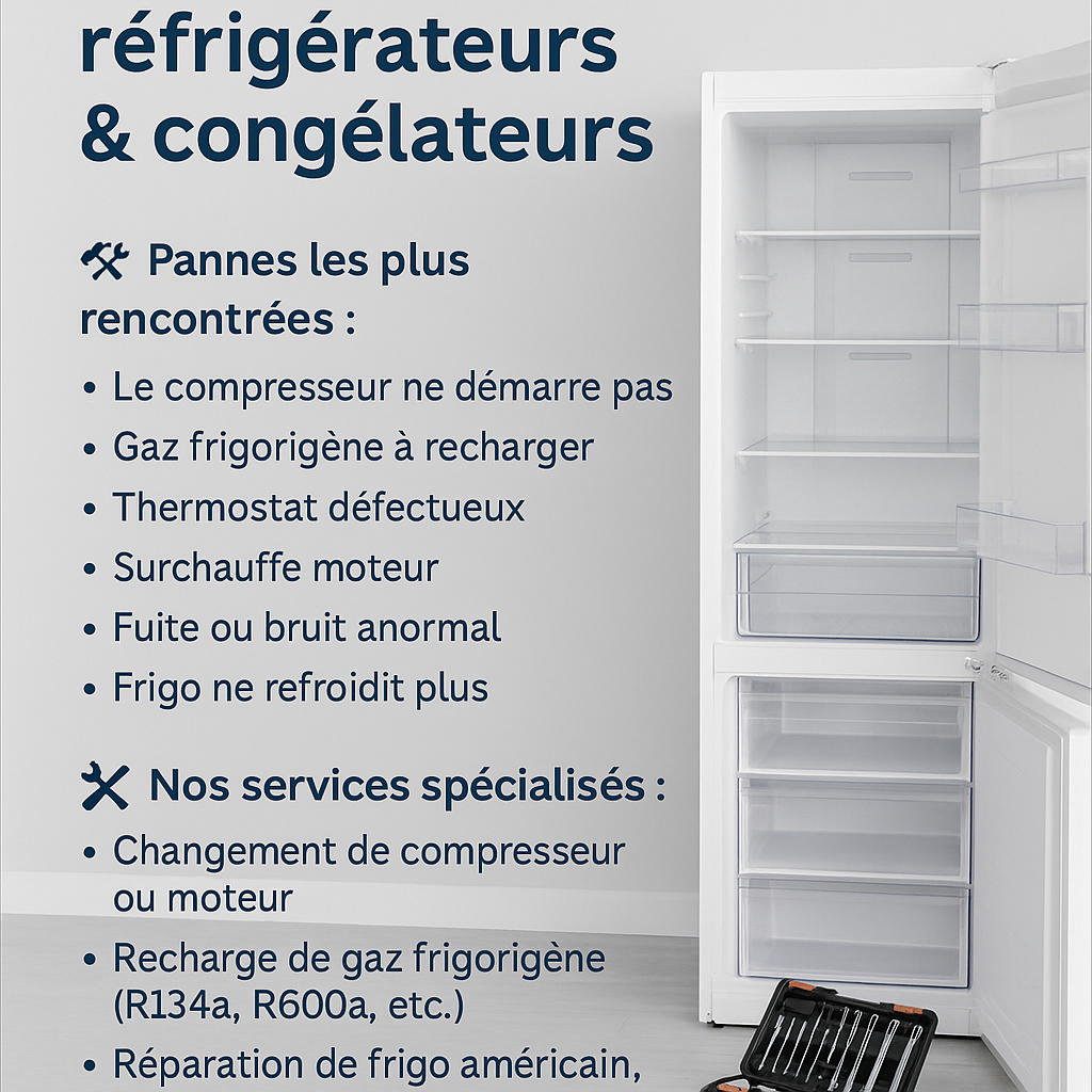 Pannes fréquentes réfrigérateur & congélateur